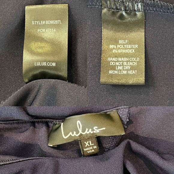 Lulu's Forever Ruffle One Shoulder Trumpet Dress Navy XL Sexy Cruise Date Night‎ - Picture 7 of 13